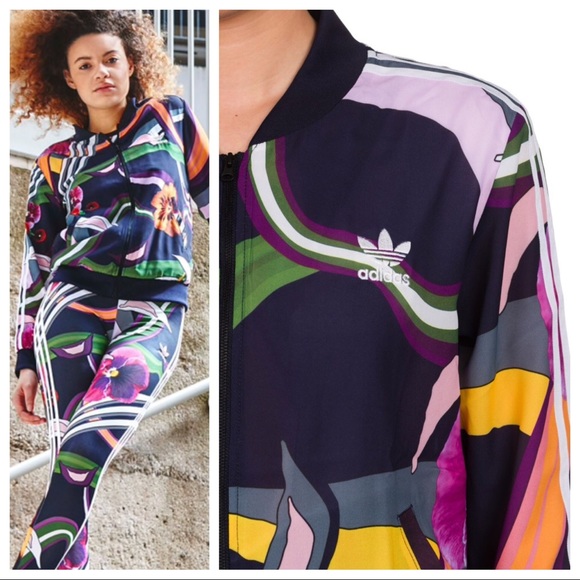 adidas floral burst jacket